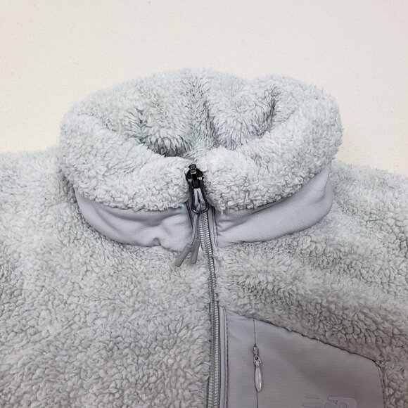 New Balance Women's Q Speed Sherpa Jacket Gray Full Zip Sz S EXCELLENT CONDITION - Picture 4 of 6